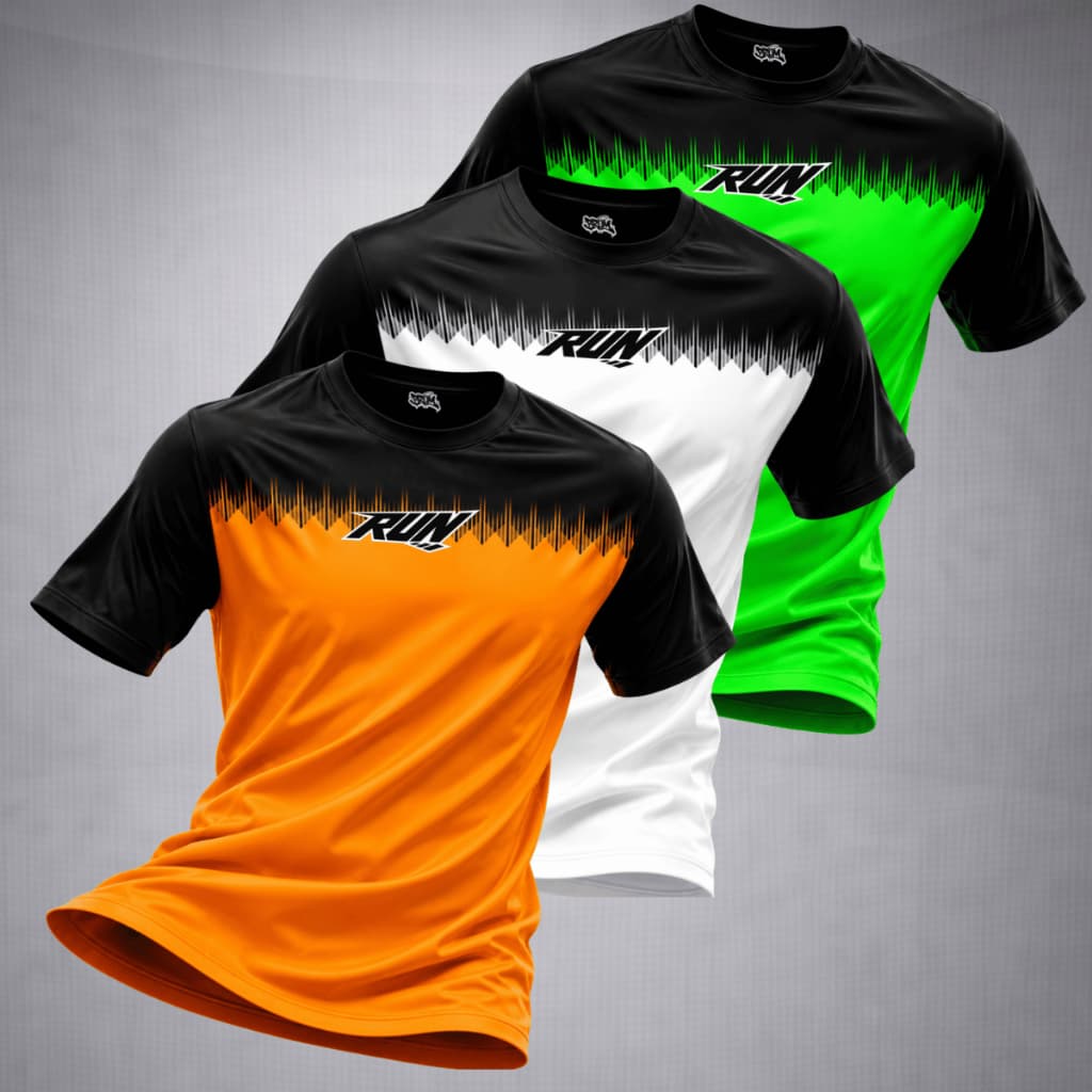 Kit 3 Camisas Dry FIT Masculina Academia Camiseta Premium Musculação Treino Esportiva Corrida