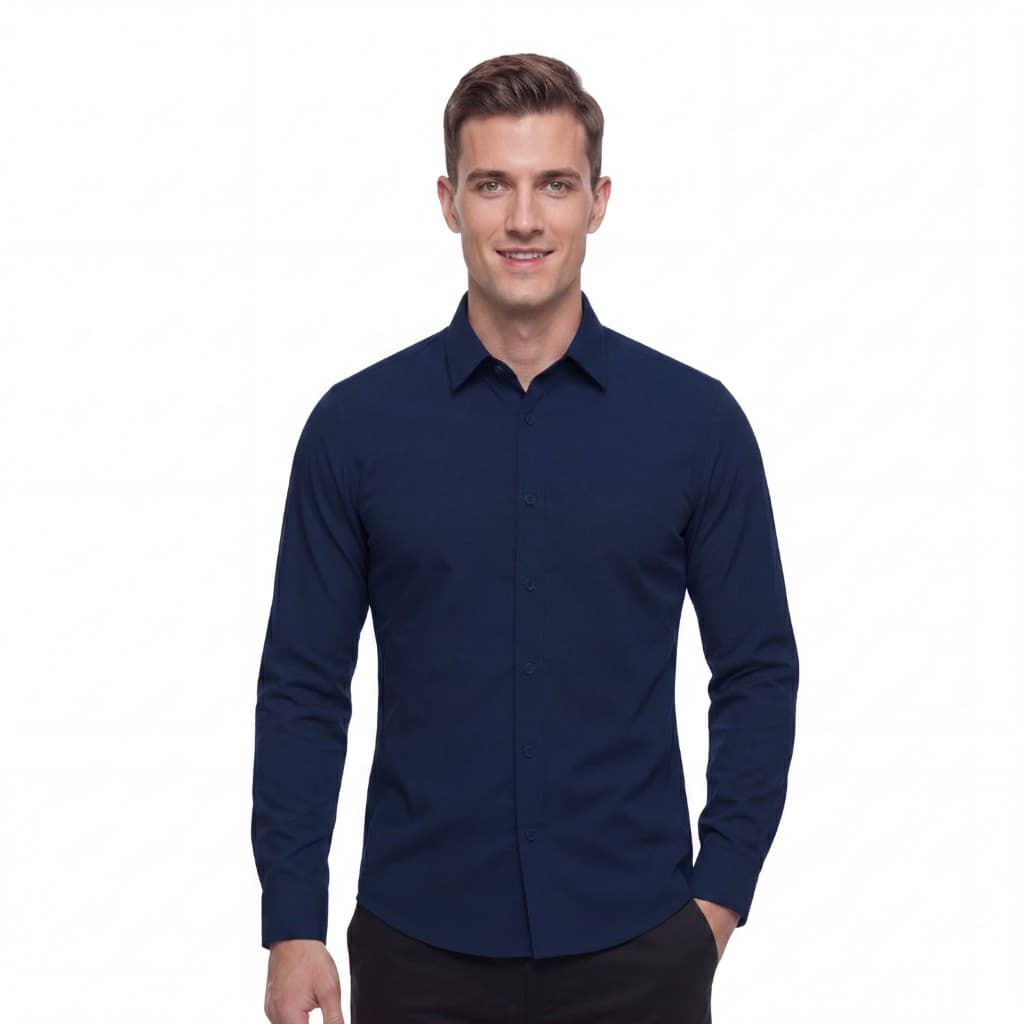 Camisa Social Masculina Slim Fit Não Amassa Branca Elastano Premium Não Molha
