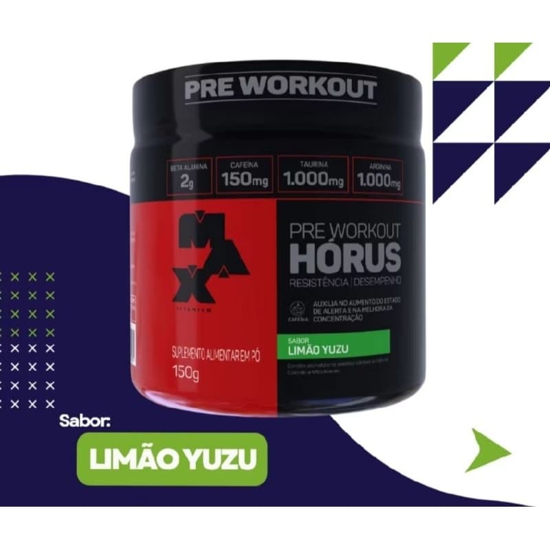 Pre Treino Horus 150g  Sabor Limão
