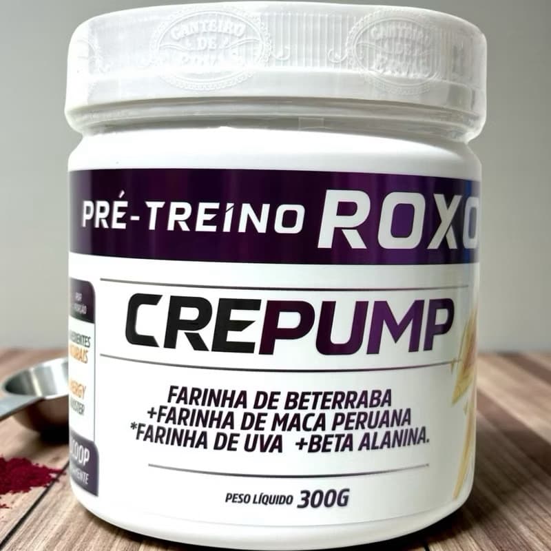 Suplemento Pré-Treino Crepump 300g Energy Booster com Beta Alanina e Ingredientes Naturais