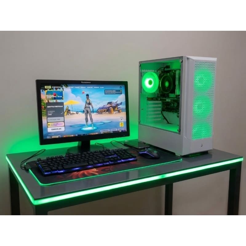 PC Gamer  de entrada Intel Core i5 6400 SSD 240GB 8GB RAM Fonte 500W Gabinete Branco Rise Mode RGB Windows 11 + Brinde