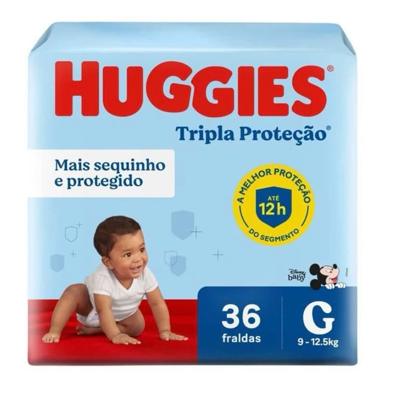 Fralda Descartável Huggies Tripla Proteção G 36un