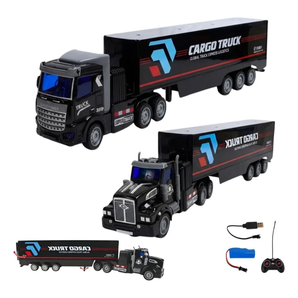 Carrinho Controle Remoto Caminhão Cargo Truck Recarregável