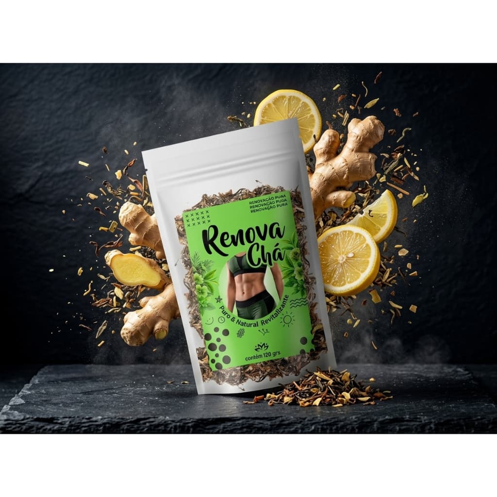 Renova Cha 120g – Mix Puro Organico de Ervas Naturais – Chá em Folhas Selecionadas para Preparo Diário