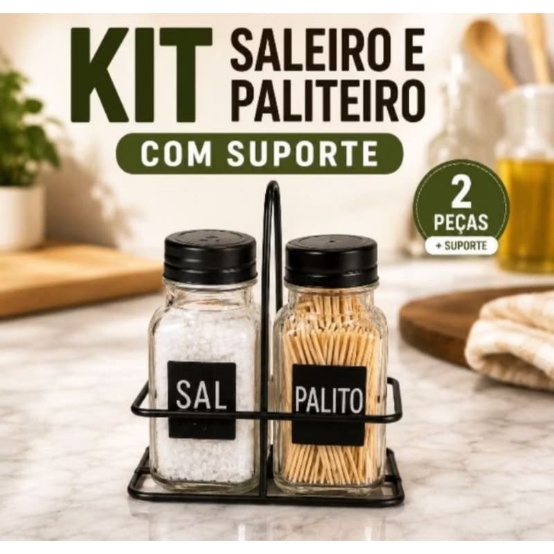 Potes tempero condimento kit 4 peças