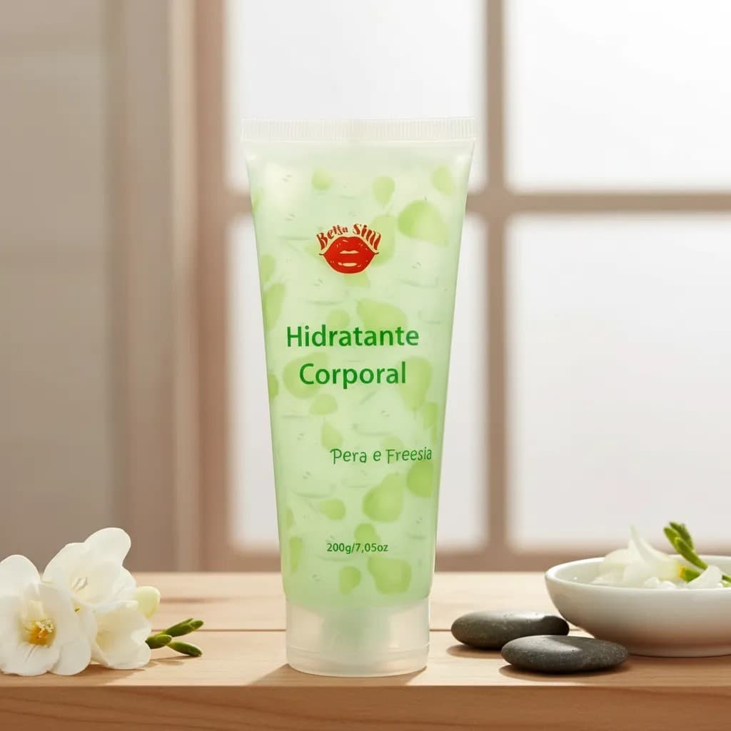 Hidratante Corporal IMPORTADO Pera e Freesia 200g  Feminino, Perfume Importado Marcante de Longa Duração, Com Toque Seco