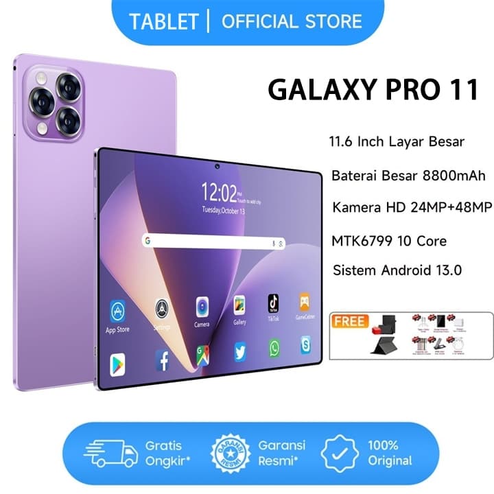 Tablet Pro11 2026 16+512 GB | Android 12 | 8.800 mAh | Para estudar e se divertir | Pagamento na entrega