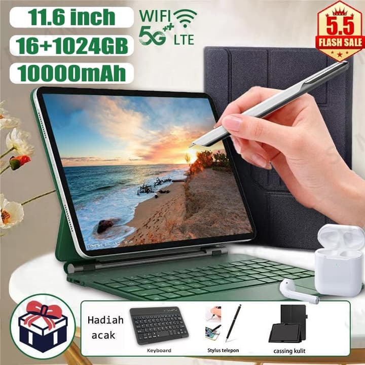Tablet Pad 11 2025 12 polegadas 16 GB + 512 GB Dual SIM/Wi-Fi Android 12 para estudantes e crianças com pagamento
