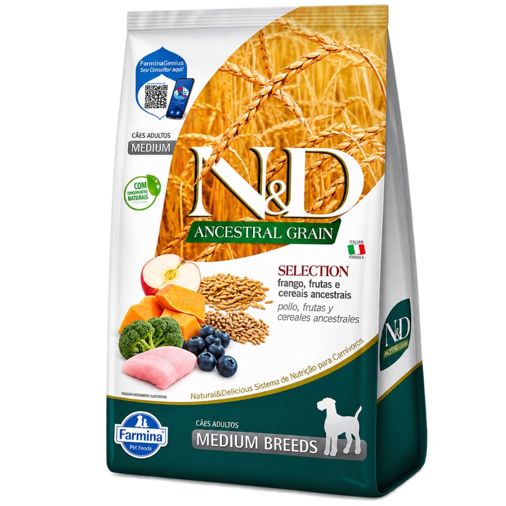 Ração Farmina N&D Ancestral Selection para Cães Adultos de Raças Médias Sabor Carne - 15kg