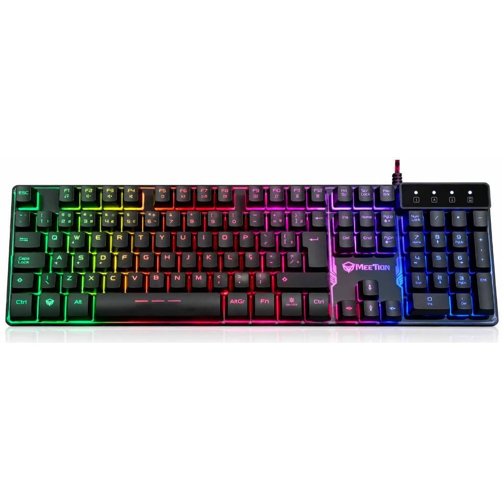 Teclado Gamer RGB K9300 USB Iluminado Rainbow Para PC Notebook Jogos