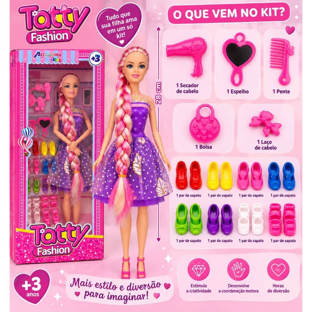 Bonecas Princesas Articulado Com Acessorios Novidade Brinquedos Barbe Barbi Criança