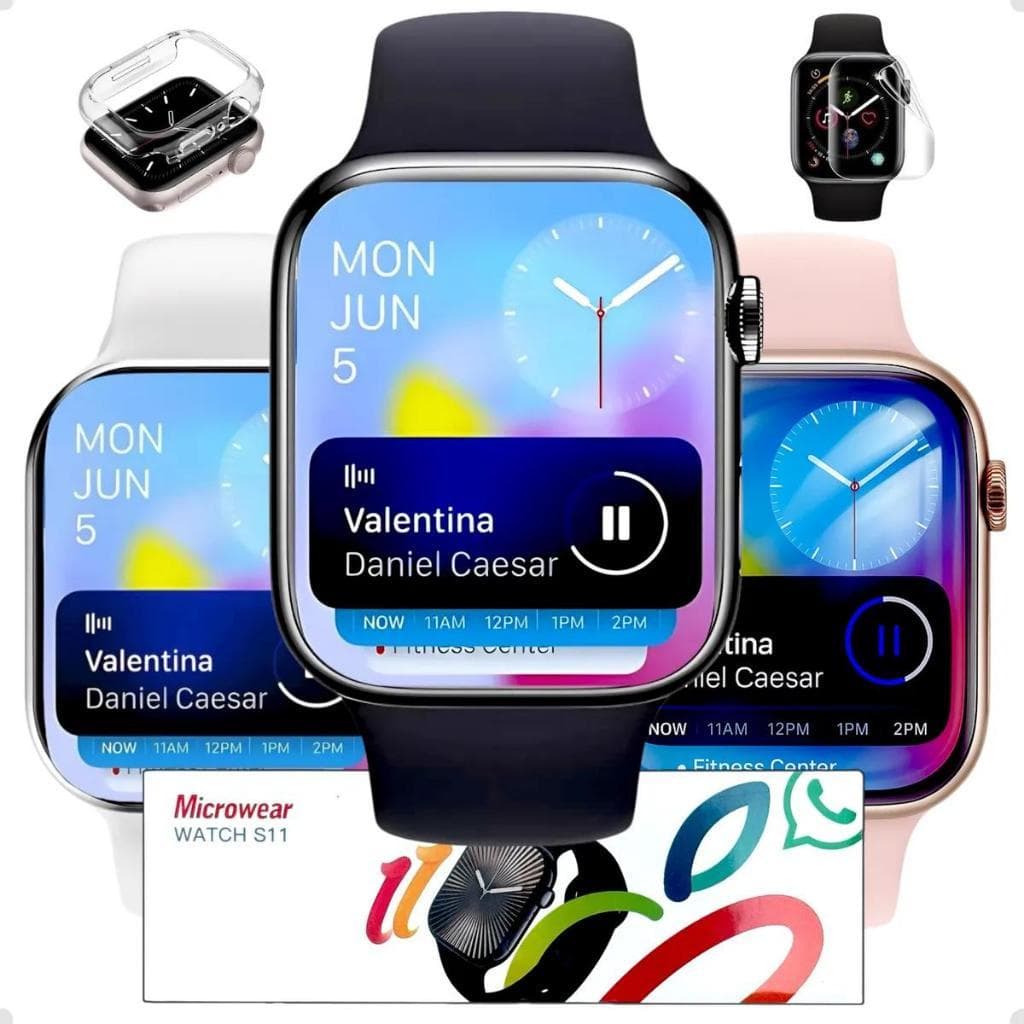 O melhor Relógio Smartwatch S11 Série 11 Tela AMOLED 2.02"  GPS Monitor Saúde Esportivo Premium Mais Vendido