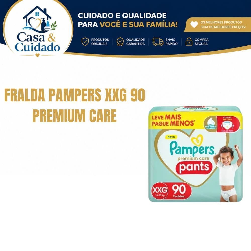 Fralda Pampers xxg 90 Premium Care