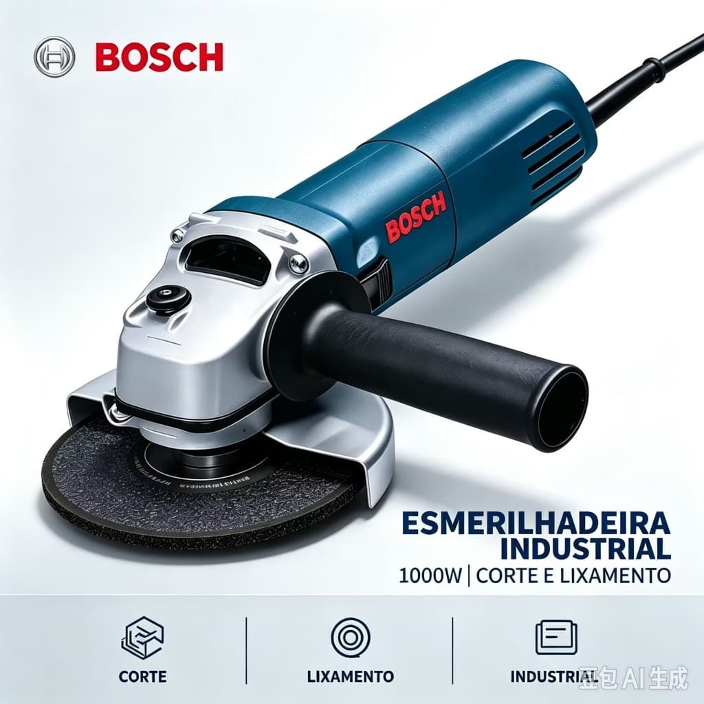 Bosch Esmerilhadeira Original 1000W, Ferramenta Elétrica Industrial para Corte e Lixamento