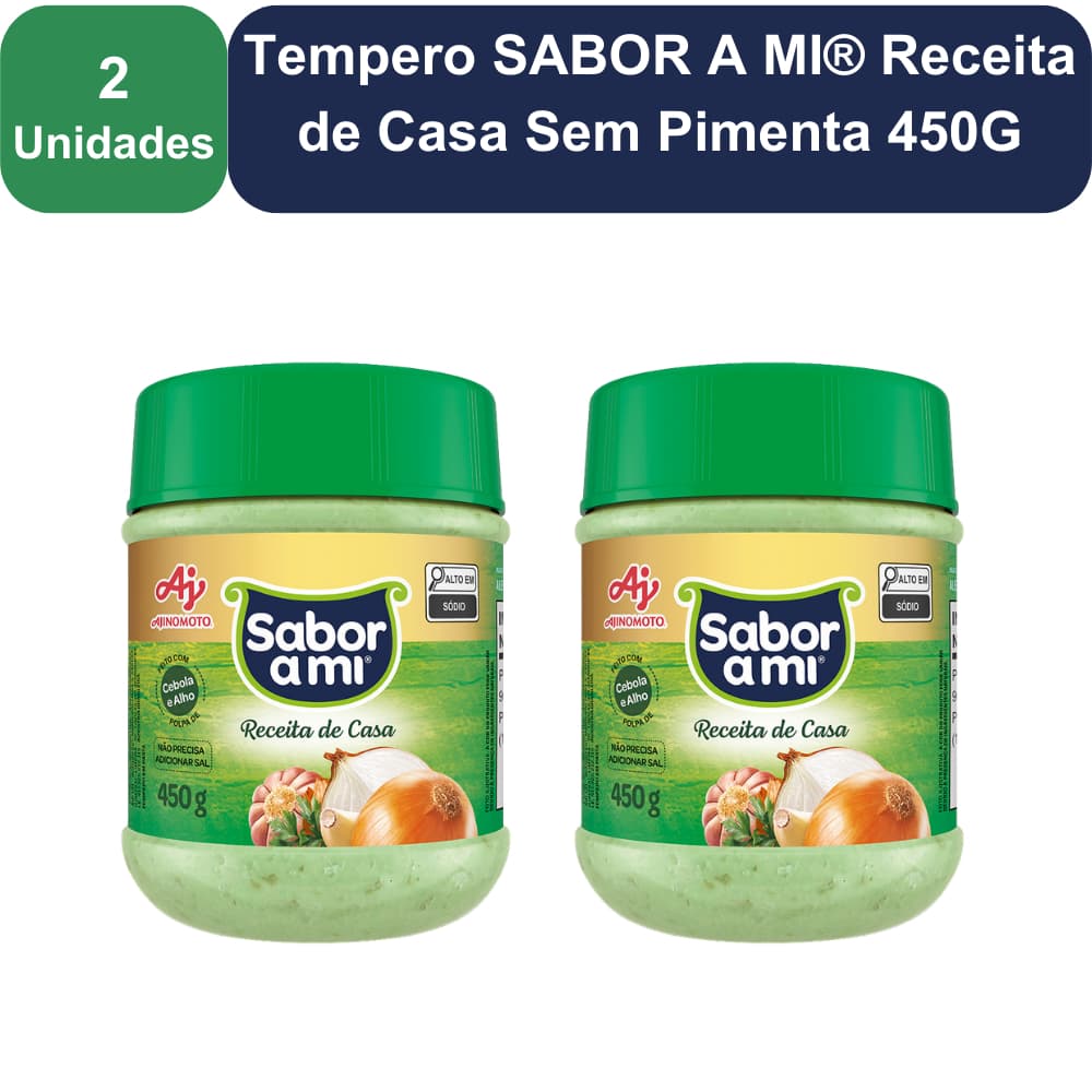 Kit 2 Unidades Tempero SABOR A MI® Receita de Casa Sem Pimenta 450G