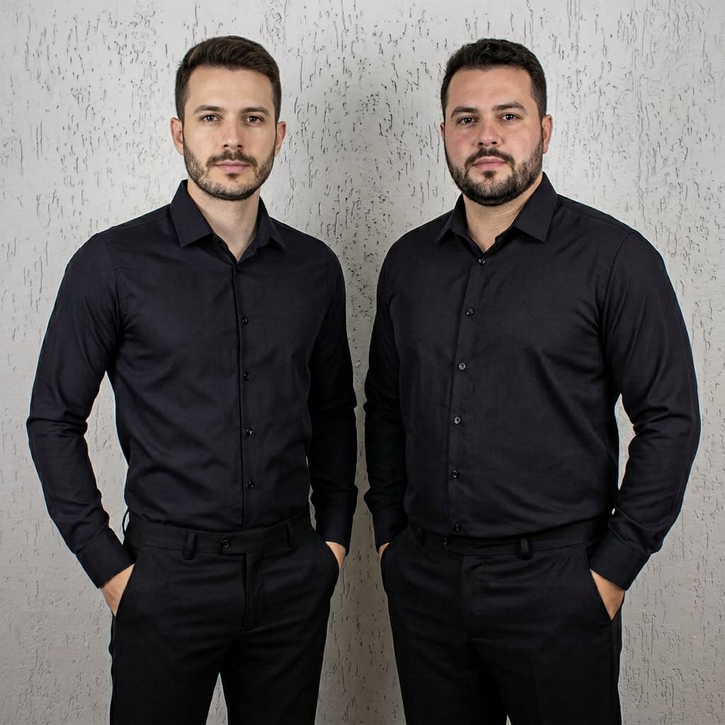 Camisa Social Lisa Masculina Manga Longa Slim Plus Size