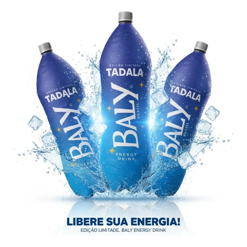 Kit 3 Energético Baly Energy Drink Tadala 2L Garrafa PET Original