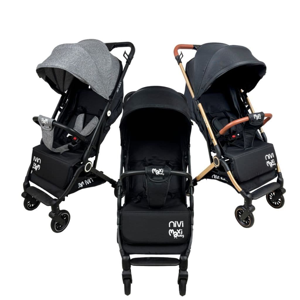 Carrinho Bebe Passeio Reclinável Vira Berco Leve Dobrável Compacto NIVI  Maxi Baby