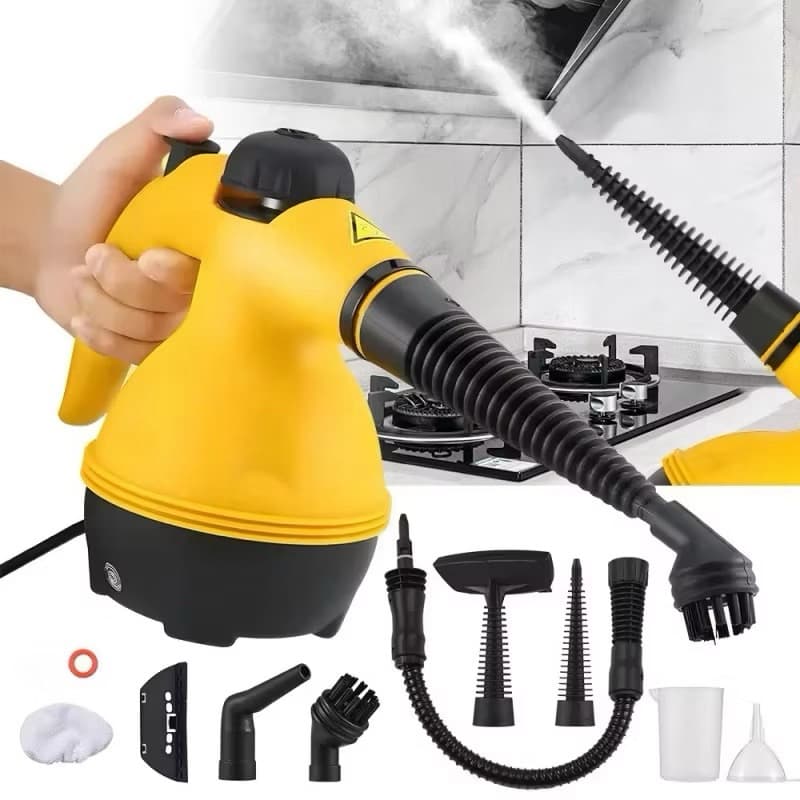 Limpador A Vapor Portátil De 1000 W Máquina Limpeza Pressurizada Alta Temperatura Com Cabeças Escova Pa Esterili