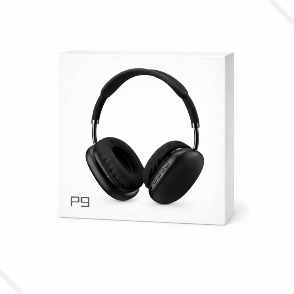Fone De Ouvido Bluetooth Headphone Sem Fio P9 Cor Preto  clip-icon  Fone De Ouvido Bluetooth Headphone Sem Fio P9 Cor Pr