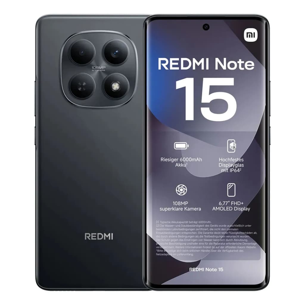 Celular Xiaomi Redmi Note 15 4G, 6GB 8GB 128GB 256GB Tela Amoled 6.77", Câmera 108MP