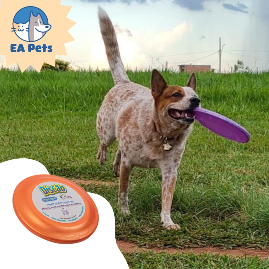 Frisbee Da Pet Games Discão Brinquedo Para Cão Flexível Divertido E Super Resistente Cachorro