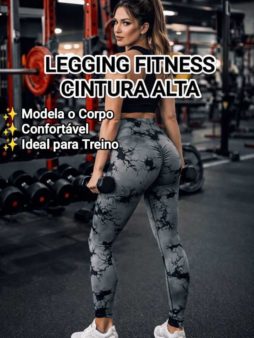 Legging Feminina Longa Academia Cintura Alta  Empina Bumbum Não Transparente Várias Cores 