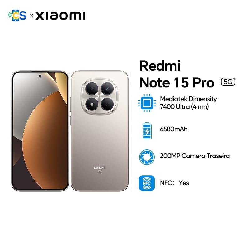 Xiaomi Redmi Note 15 Pro 5G 512GB / 256GB 8GB Ram Global NFC Original Envio Imediato
