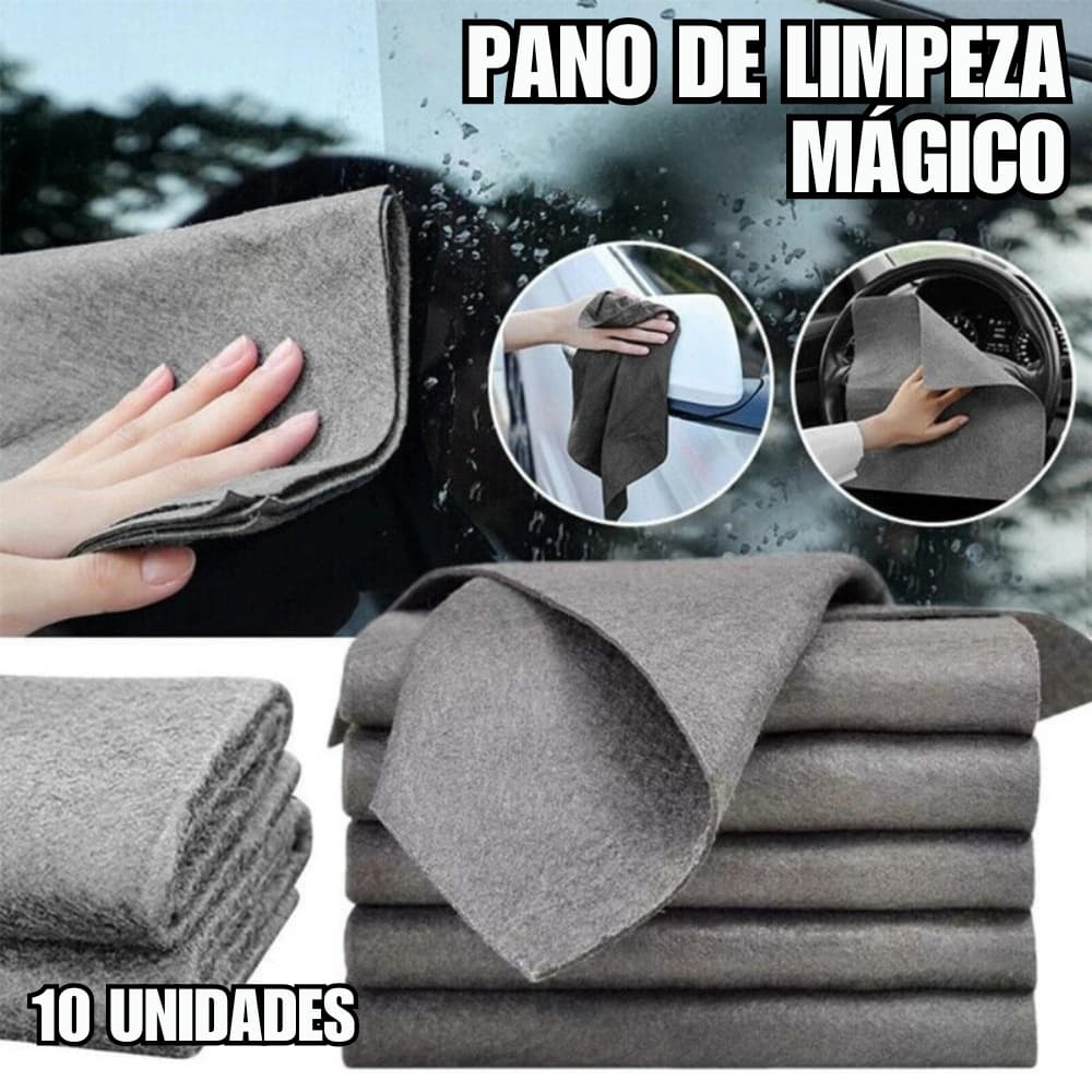 Kit Pano Magica Multiuso Sem Pelos e Fiapos Para Carros Vidro Moveis Flanela De Limpeza Sem Manchas