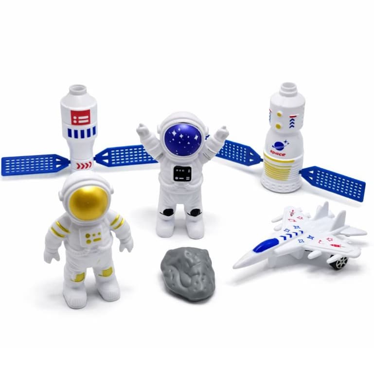 Kit de brinquedos Astronautas Espaciais Infantil – 6 Peças | Brinquedo Educativo
