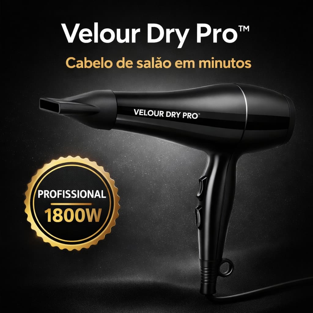 Secador de Cabelo Profissional 1800W 127V Preto Potente Anti Frizz Salão Casa Silencioso