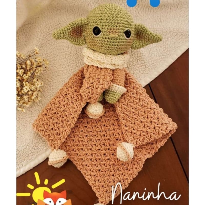 kit bebê yoda de crochê amigurumi