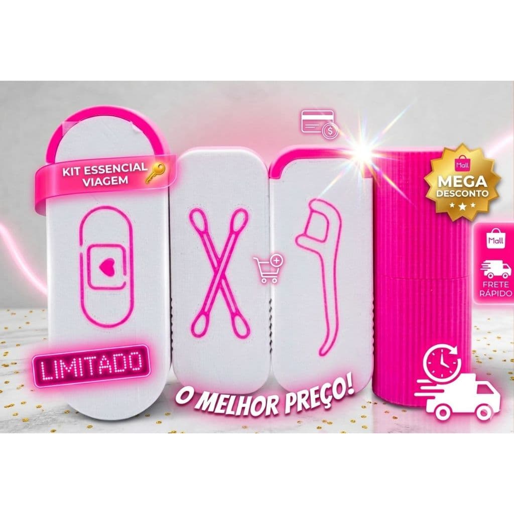 Kit viagem - Porta Curativos - Mini - Porta cotonete Estojo de Primeiros Socorros Portátil Para Viagem. | Porta Band Aid