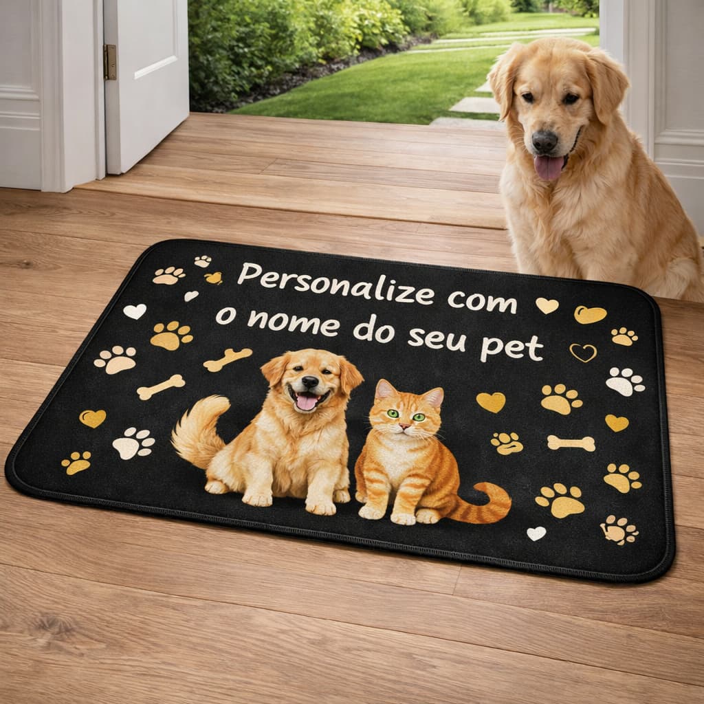 Tapete Para Comedouro Pet- 40cm x 60cm Para personalizar do seu Jeito - Cachorro, Gato, Base para Ração e Agua