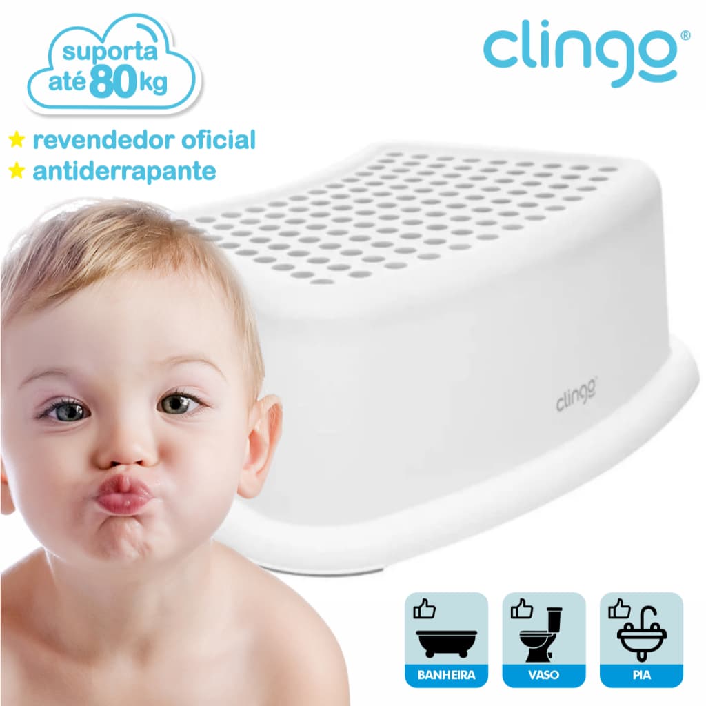 Degrau Infantil Clingo Antiderrapante Banquinho Step Dots Escadinha Base