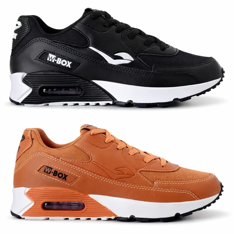 Kit 2 Pares Tênis Masculino WBox Esportivo Casual Leve Confortável Academia Corrida Promoção
