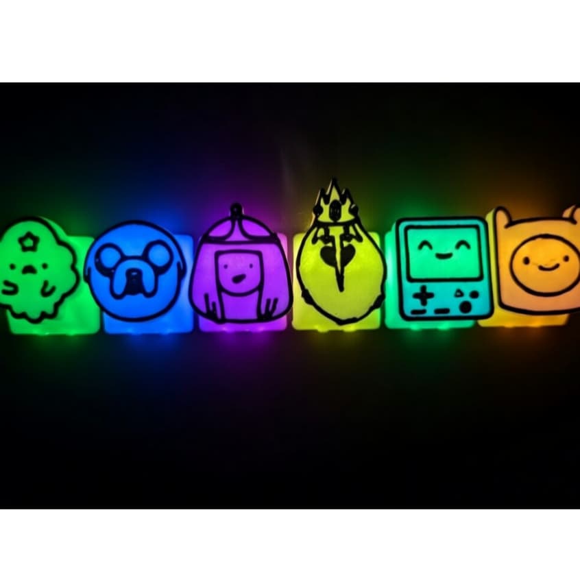 Kit KeyCaps Hora de Aventura Adventure Time Personalizadas Teclado Mecânico