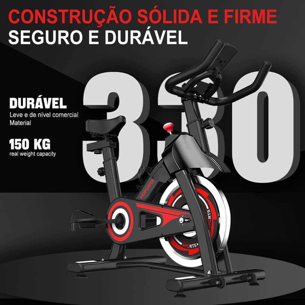Bicicleta Ergométrica Para Spinning Mecanica 13kg Vermelho