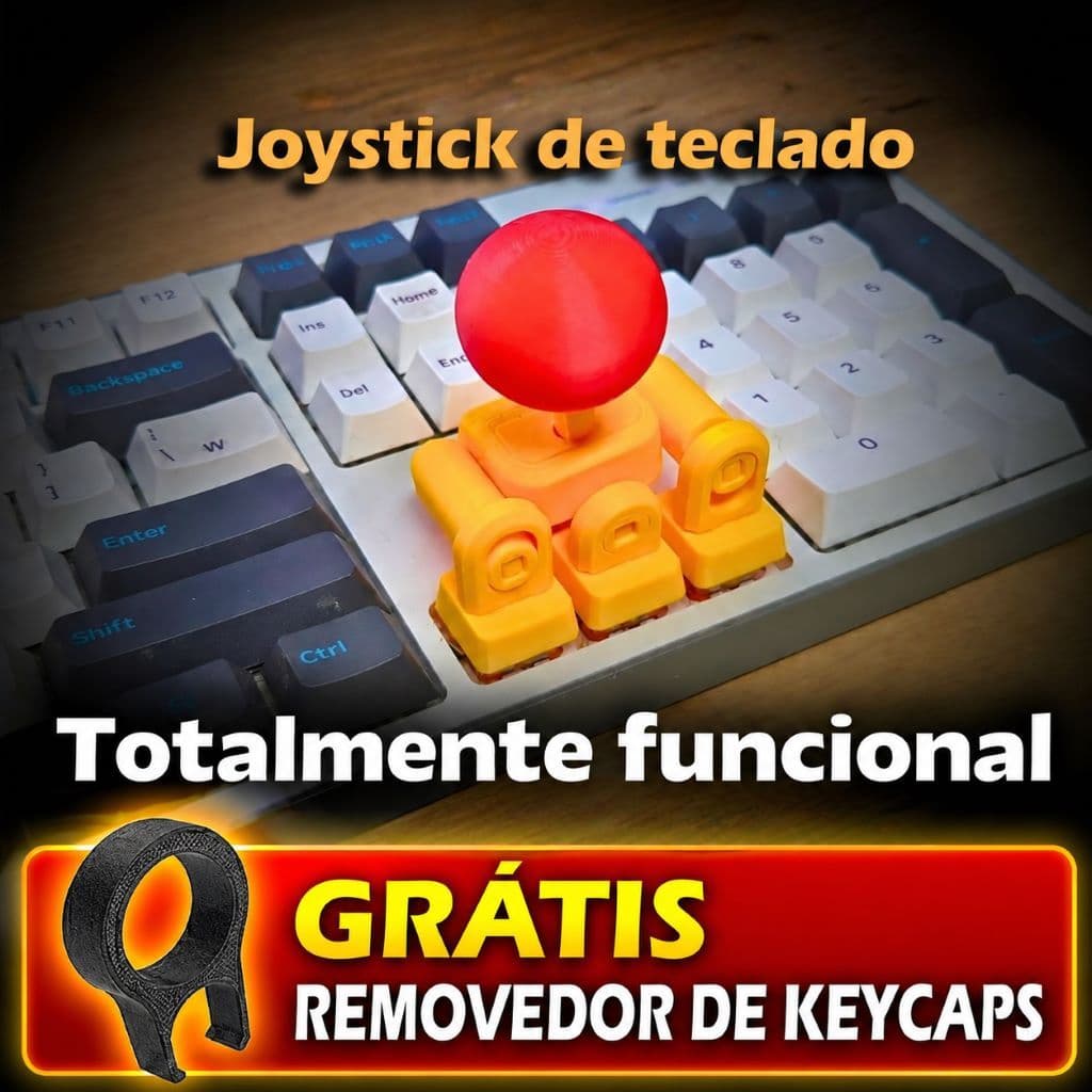 Joystick Keycap Controle Direcional WASD ou Setas para Teclado Mecânico Switch MX com Saca Tecla