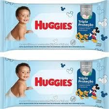 Kit c/2 de 88un Lenços Umedecidos Huggies Higiene Diária Rendem 2x Mais 88 Un