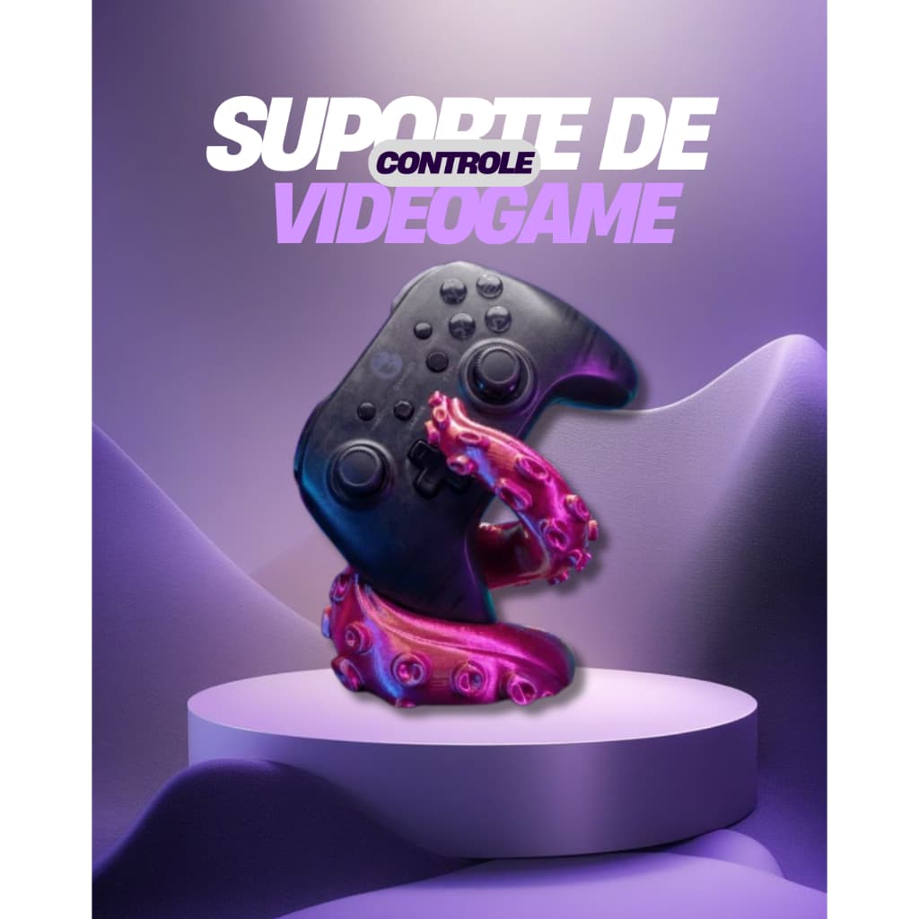 Suporte para Controle de Videogame Polvo | Organizador Gamer Decorativo