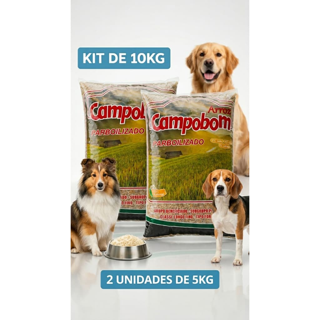 Arroz Para Cachorro Parboilizado 10kg Alimento Pet Cães Ração Cozido Saudável Grão Energy Top