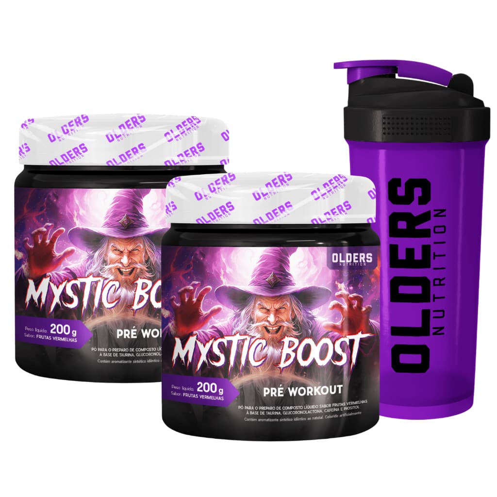 Shaker 600ml + pré-treino Olders Nutrition 200g ideal para treinos intensos