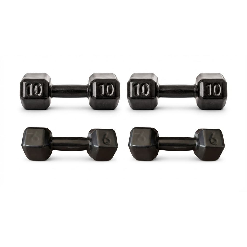 KIT 2 HALTERES 6KG E 2 HALTERES 10KG EXERCÍCIO FITNESS ACADEMIA MUSCULAÇÃO TREINO CROSSFIT CASA GYM PRO