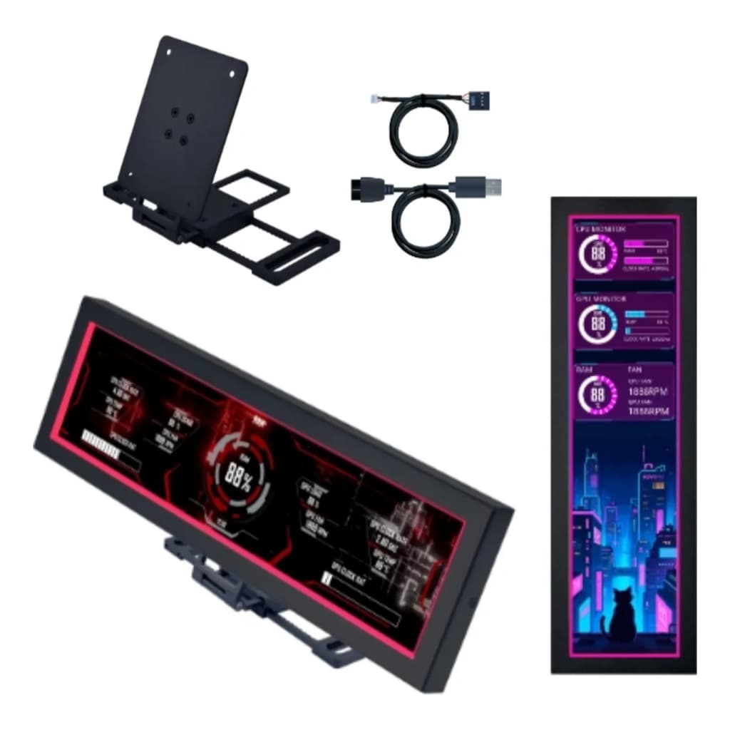 Tela De Monitoramento Lian Li 8.8 Ips Para Pc Gamer Us88v1