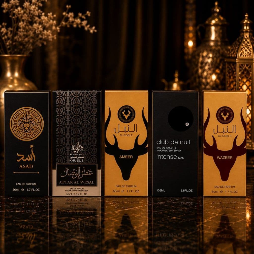 atacado 05 perfumes arabes 50ML cheiroso importado masculino  kit revenda