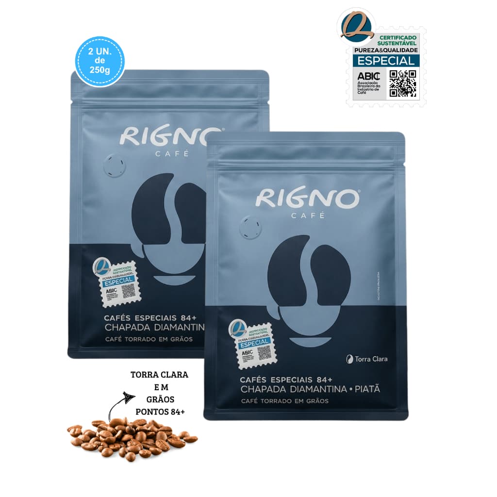 Café Rigno 100% Arábica em Grãos - 84+ Pontos - 500g | Café Especial de Alta Qualidade