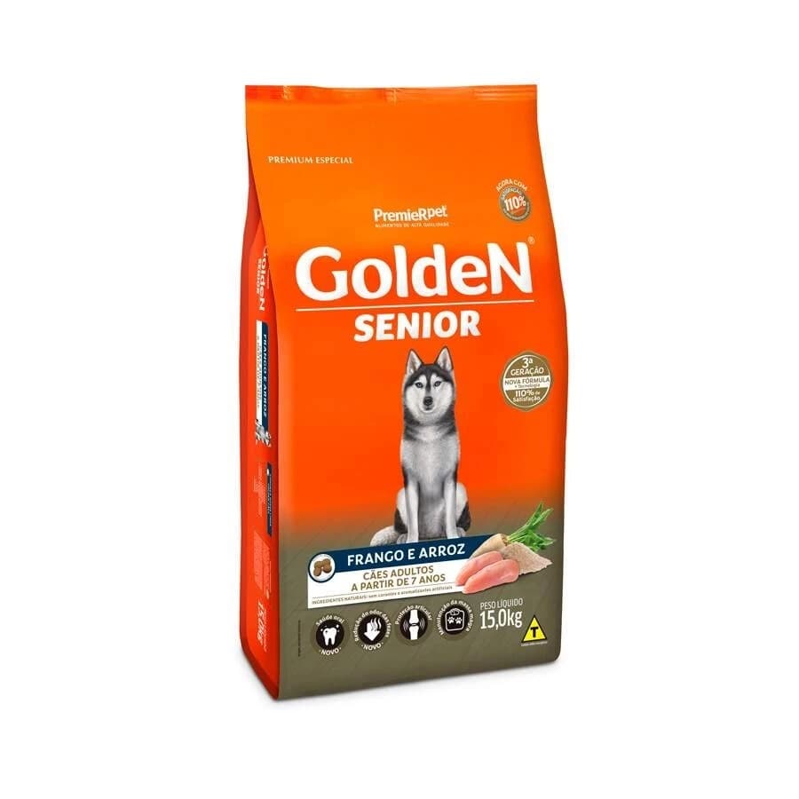 Ração para cachorro Adulto Golden Fórmula Frango e Arroz 15kg.