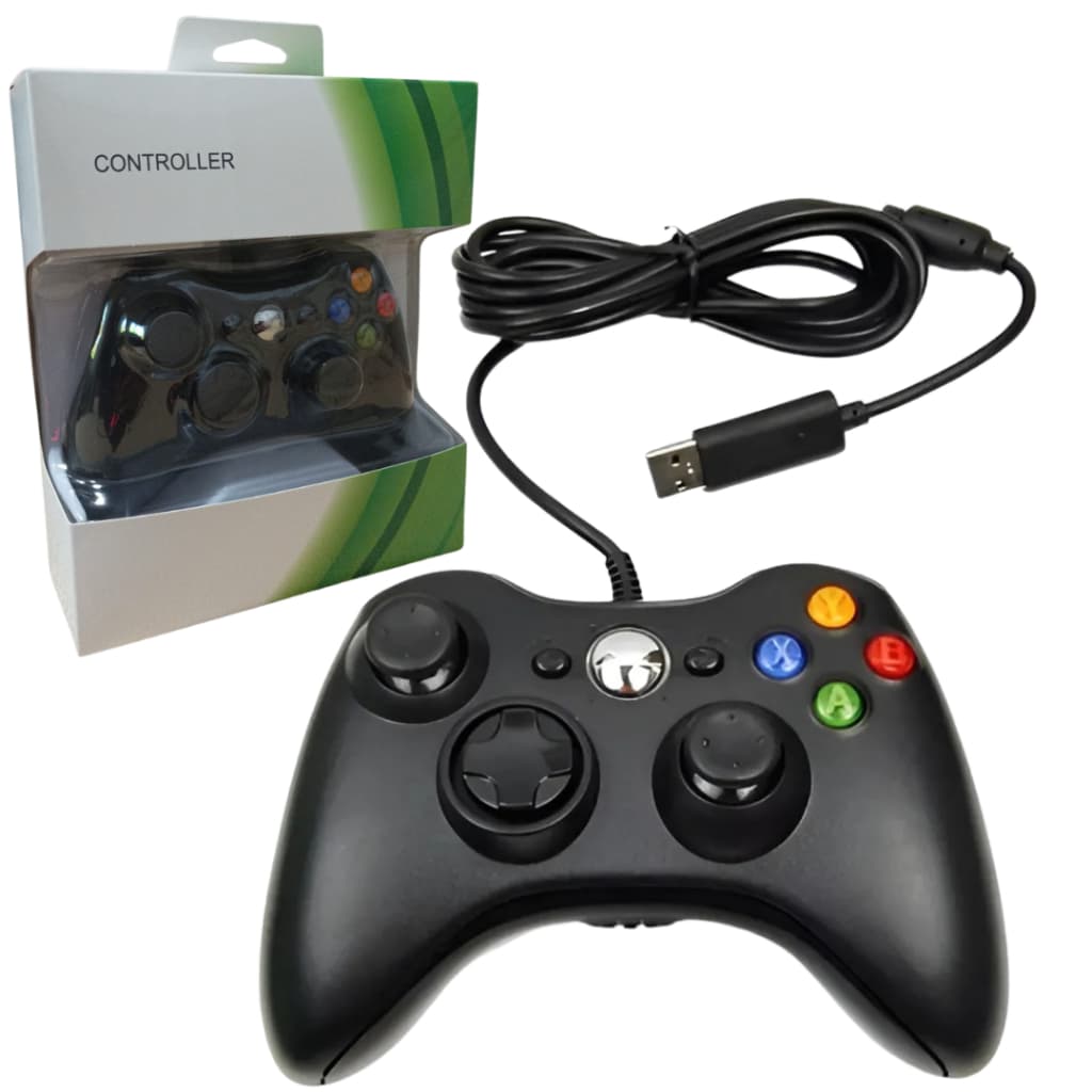 Controle Video Game 360 Pc Com Fio Joystick Manete X360 clip-icon Controle Video Game 360 Pc Com Fio Joystick Manete X36