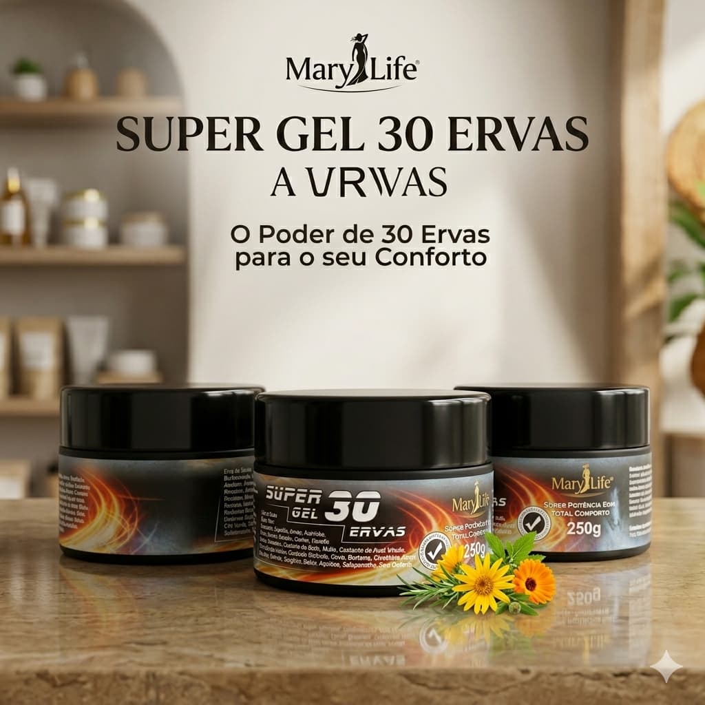 Gel 30 Ervas Massageador Efeito Gelo Quente Pote 250g